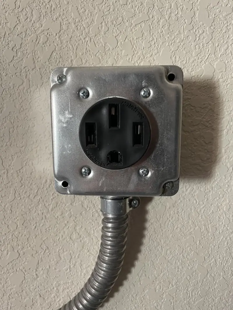 NEMA 14-50 outlet installed for Electrical Panel Upgrade in Valdese